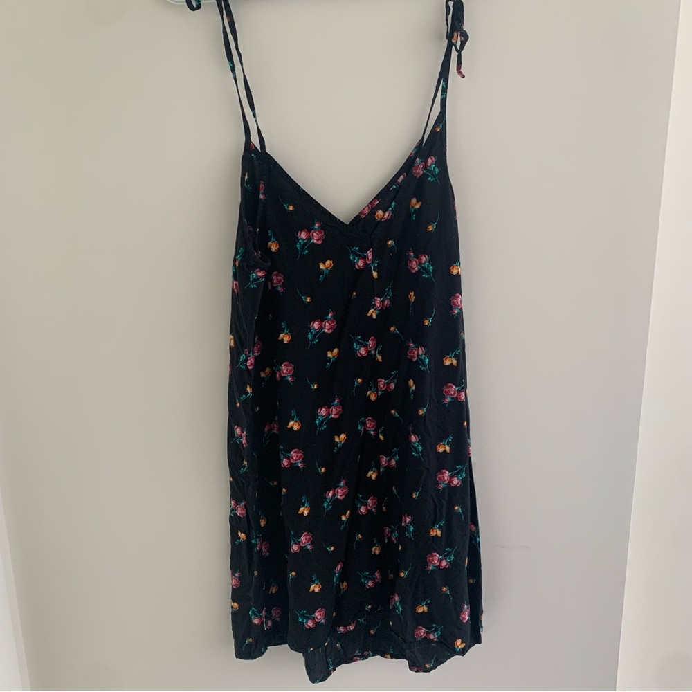 VANS floral tank dress, black